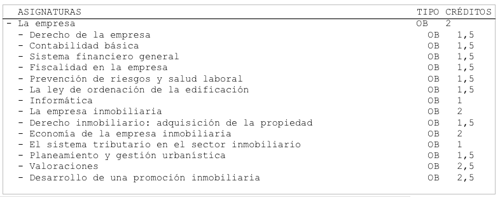 plan de estudios
