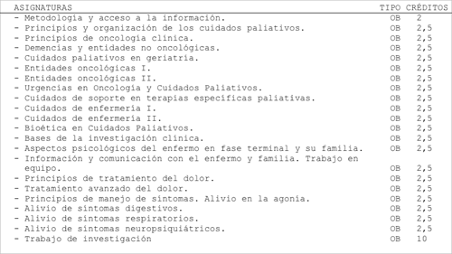 plan de estudios